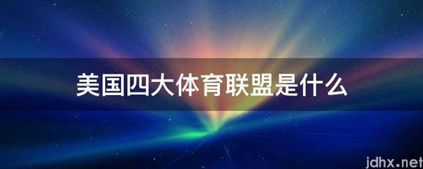 美国四大体育联盟是什么图片(图1)