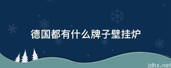 德国都有什么牌子壁挂炉(图1)