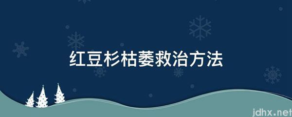 红豆杉枯萎救治方法(图1)