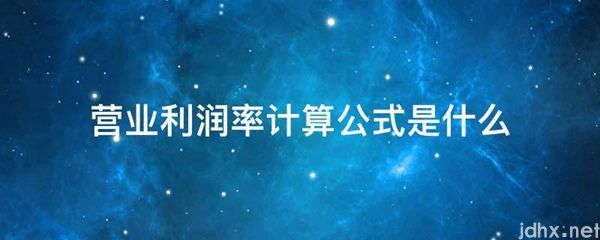 营业利润率计算公式是什么图片(图1)