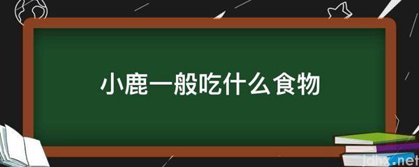 小鹿一般吃什么食物(图1)
