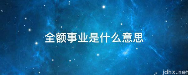 全额事业的意思是什么(图1)