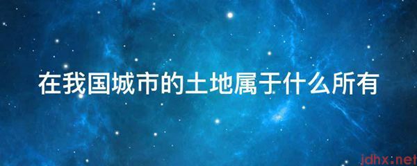 在我国城市的土地属于什么所有(图1)