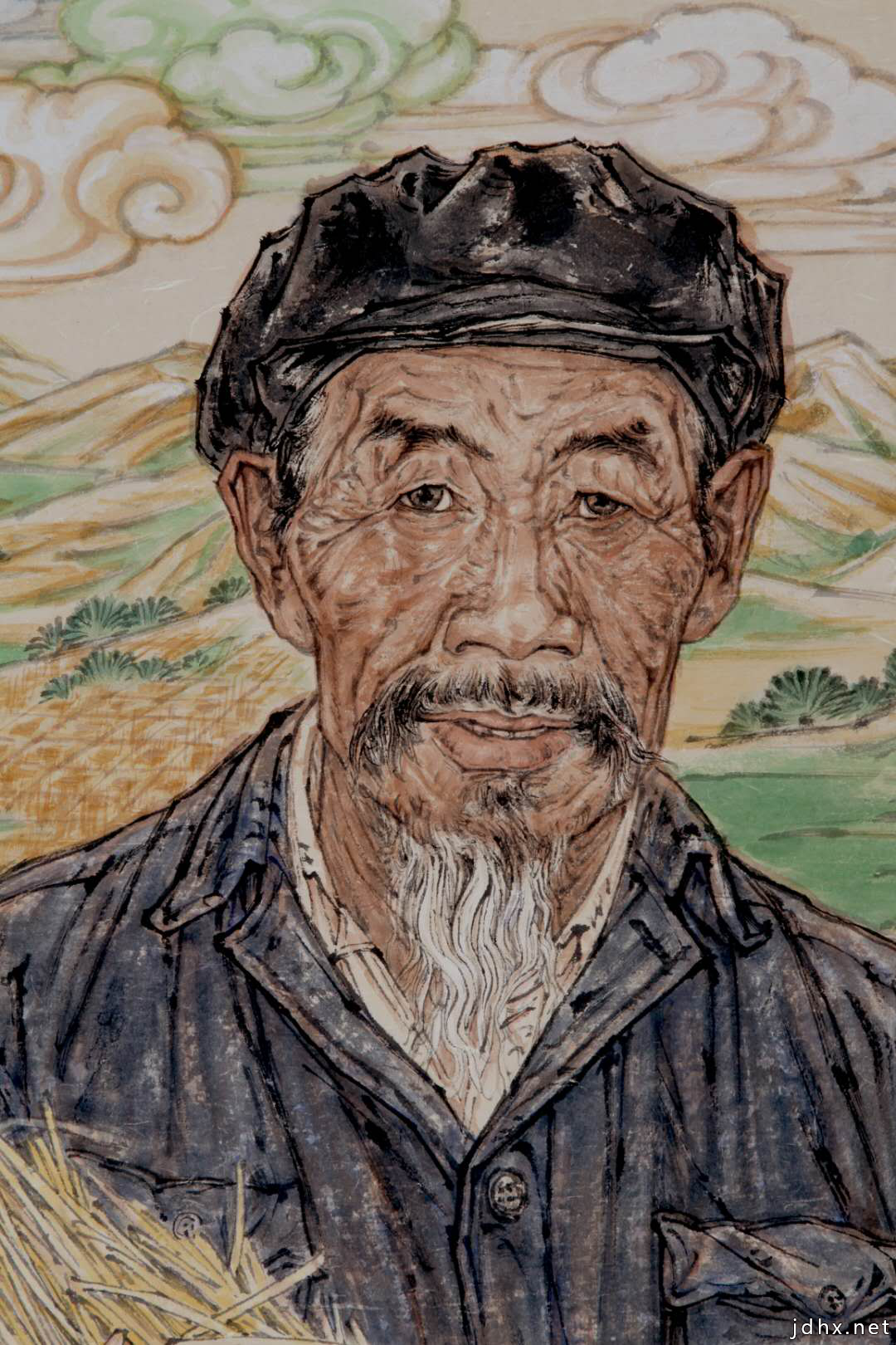 甘肃省美术家协会驻会副主席王骁勇巨幅中国画《时代楷模 八步沙六老汉》创作完成