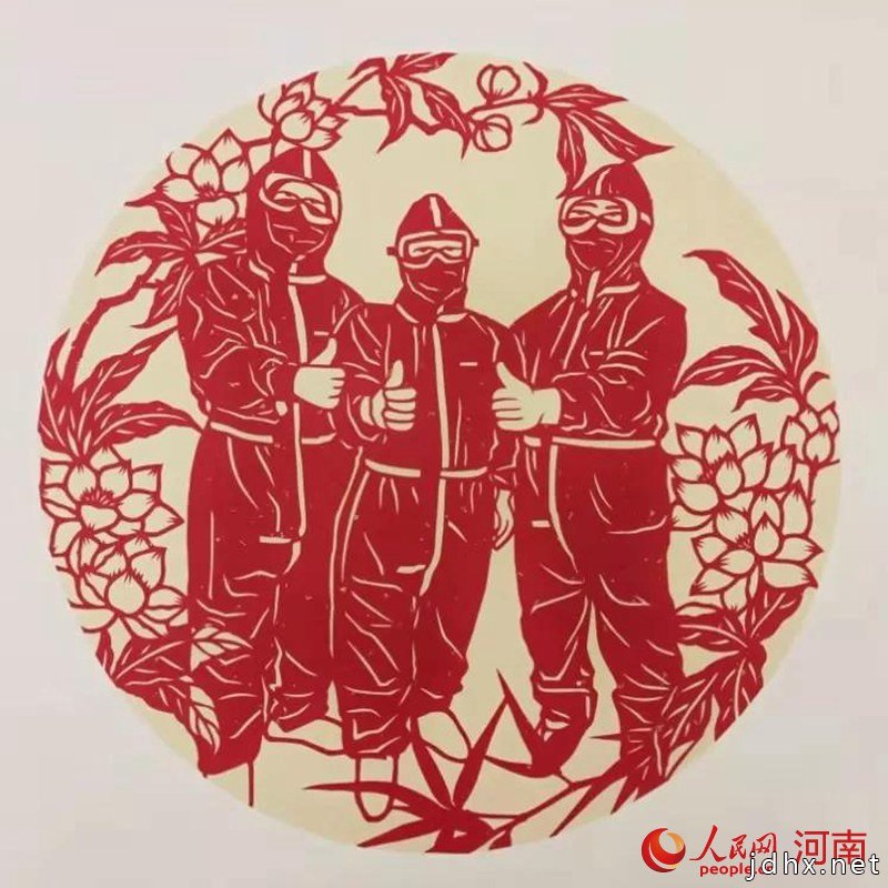 非遗传承人刘秀华创作剪纸致敬医护人员