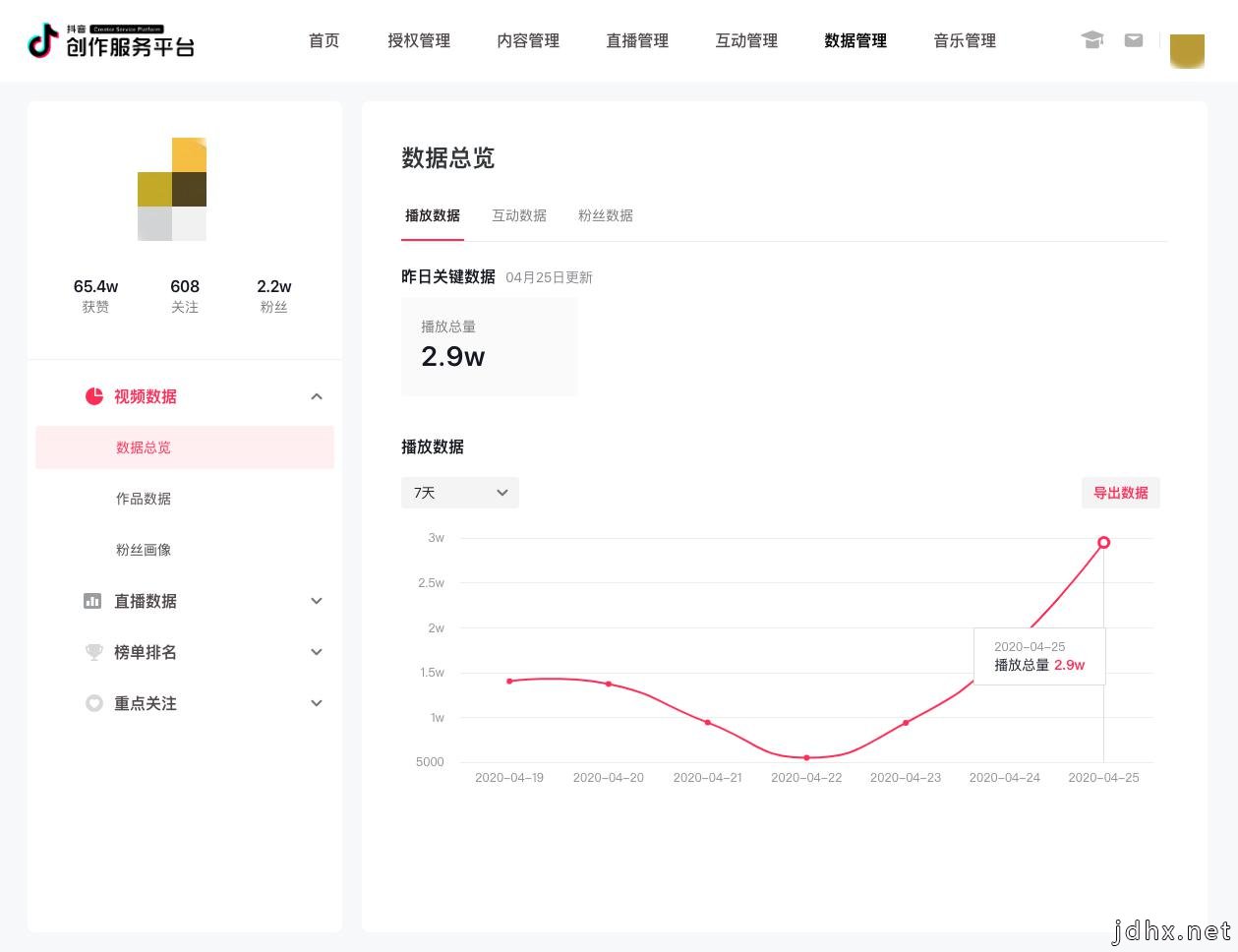 抖音创作服务平台上线 用户可统一管理作品
