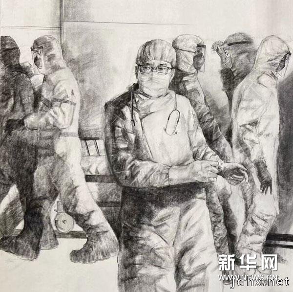 美术助力“抗疫”——彭华竞主题创作