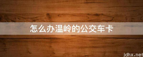 怎么办温岭的公交车卡(图1)