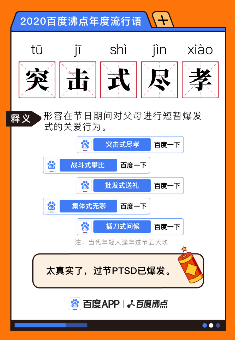 2020百度沸点年度流行语出炉：u1s1、爷青回、突击式尽孝……你知道几个？
