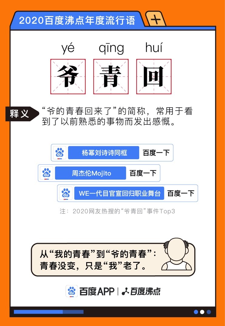 2020百度沸点年度流行语出炉：u1s1、爷青回、突击式尽孝……你知道几个？